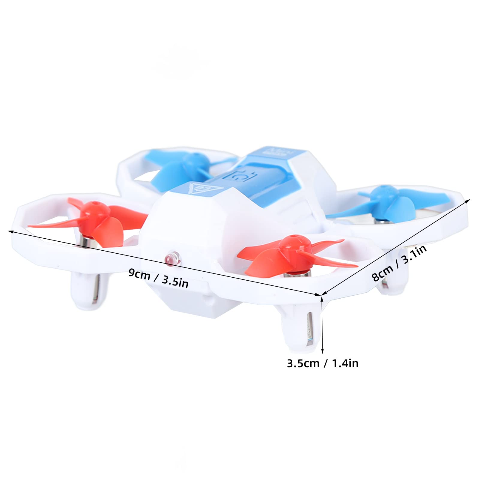 Mini Drone para Niños, Luz LED Controlado por Voz 4 Canales de Control Remoto RC Mini Drone Hélice de Protección RC Quadcopters con 3D Flips para Niños y Niñas, Principiantes (3 batería)