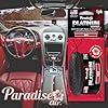 Paradise Air Platinum Hanging Car Air Freshener, 30-Day Long-Lasting Extra Strong Odour Eliminator Fragrance for Car Home or Office - 4 Pack Red Scent #1