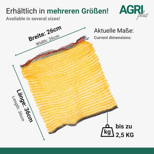1 Confezione (100 Pezzi), 2,5 Kg, 26 X 36 Cm, Sacchi Per Patate, Per Frutta E Verdura, In Rete, Per Cipolla, Per Legna Da Ardere, In Tessuto Cache, Per Noci Con Nastro Giallo Oro - Foto 2