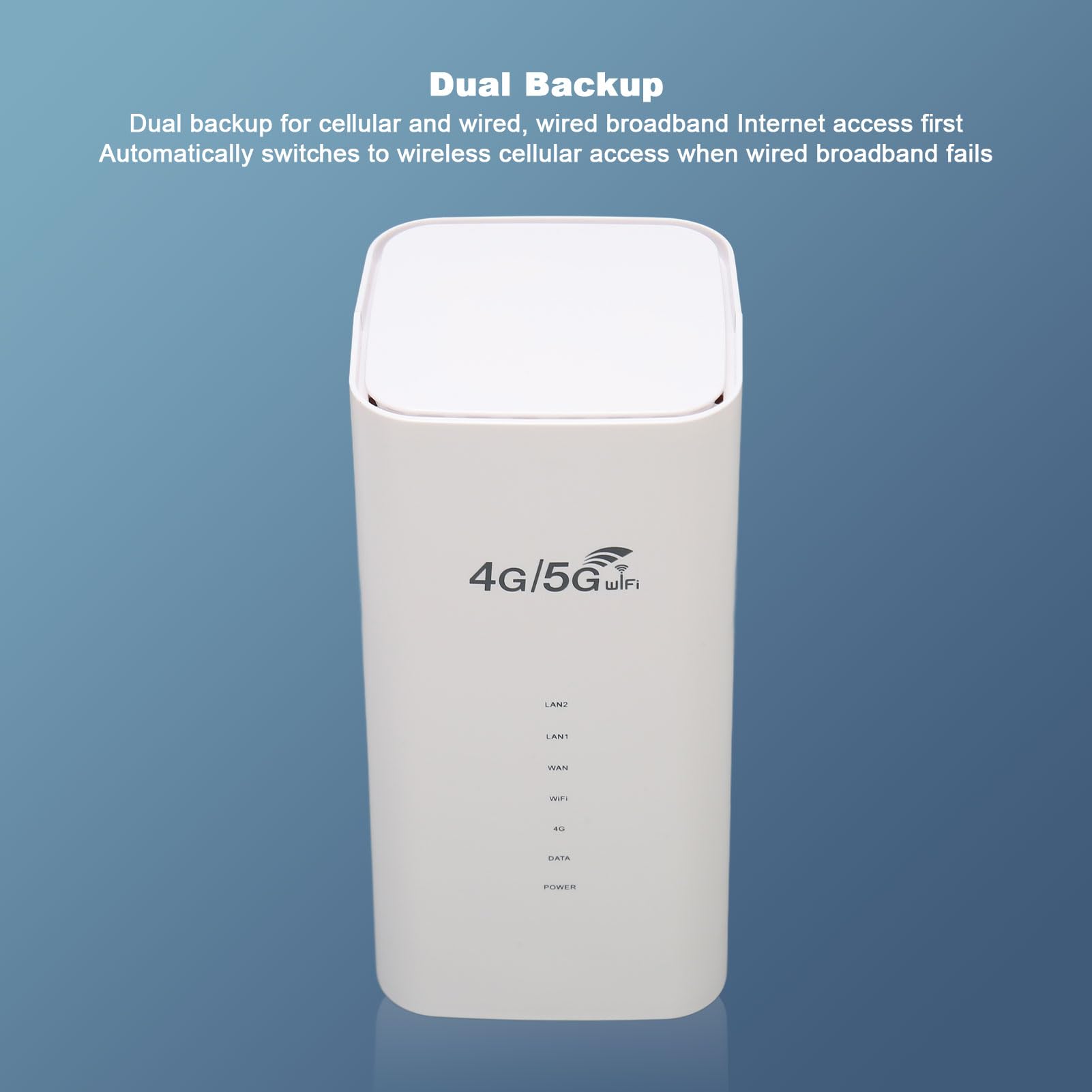 Airshi Router 4G LTE, Conversione Segnale 100-240V 4 Antenna Dissipazione Calore Router WiFi Wireless per Area Studio Remota Fino a 32 Utenti (Spina UE)