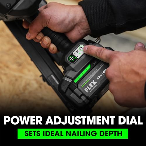 FLEX 24V Brushless 21° Framing Nailer Kit