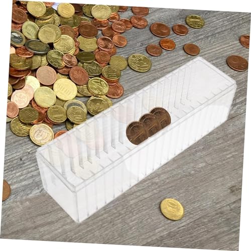 Caja plástica transparente para monedas con 20 ranuras miniatura 4