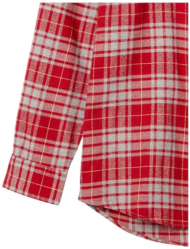Image of Amazon Essentials Men's Regular Fit Long-Sleeve Flannel Shirt, Soft Brushed Cotton, Lightweight yet Warm