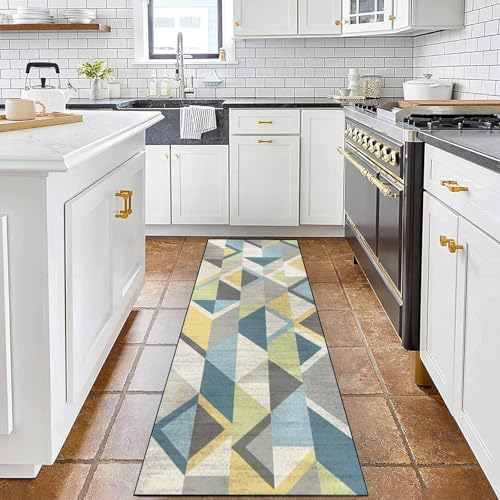 Alfombra de Pasillo Moderno Pasaje Runner Lavable Suave de 95x110 4