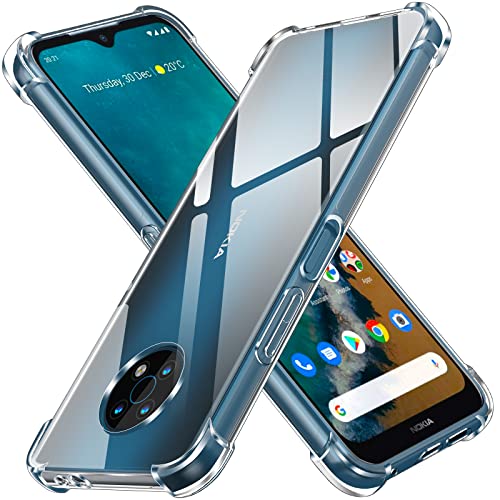ivoler Funda para Nokia G50 5G, Carcasa Protectora Antigolpes Transparente con Cojín Esquina Parachoques, Suave TPU Silicona Caso Delgada Anti-Choques Case