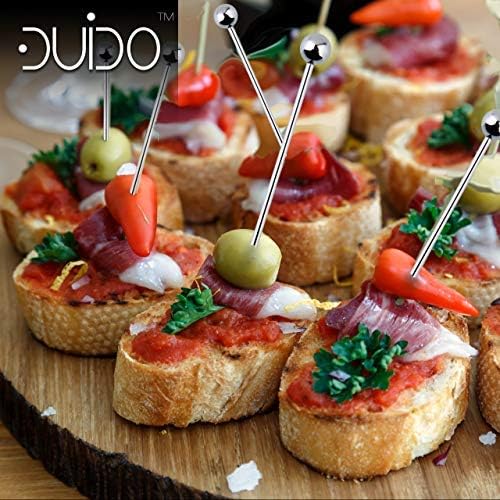 Miniatura 6 de Palos de cóctel de acero inoxidable de alta calidad, paquete de 24  4 pulgadas, brochetas de cóctel para bebidas