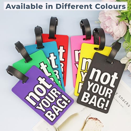 Image of Kraptick Travel Luggage Tags - Durable and Stylish Luggage Identification Tags for Suitcases Compact Name Tag for Luggage & Travel ID Label Tags for Suitcase & School Bags-(DMFP871)(Pack of 2)