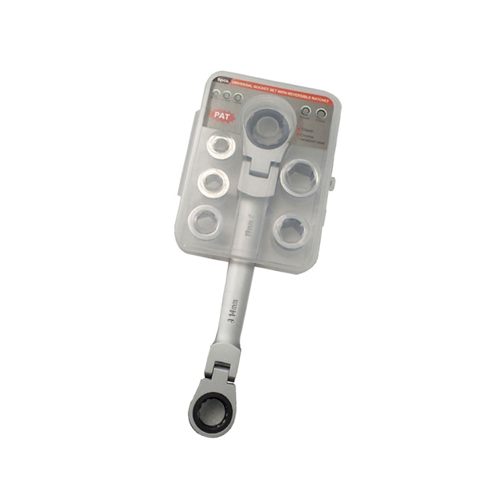 Msioytog 72 Tooth Double Head Reversible Ratcheting Wrench Set with Steel Construction for Tight Space Reversible Ratcheting Wrench