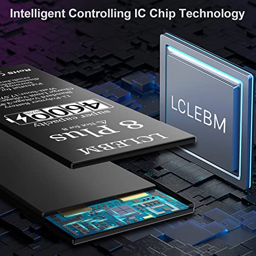 Lclebm Battery For Iphone 8 Plus, [4600Mah] High Capacity 0 Cycle Li-Ion Polymer Battery Replacement For Iphone 8 Plus A1864,A1897,A1898 With Repair Tools #TOP3