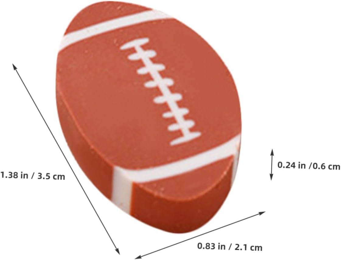 TOYANDONA 100pcs Rugby Shaped Erasers for Classroom Rewards Portable Painting and Drawing Art Erasers School Stationery Supplies