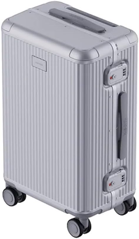 Xiaomi Luggage Classic Pro & Aluminium - 20-28 inch, Heavy Duty Zippers, TSA Locks, 4:6 Opening Ratio, Corner Protection Technology for Stress-Free Travel, Silver, wp22, Aluminium