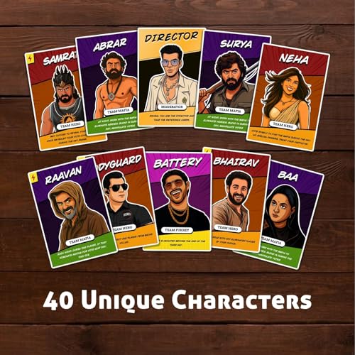 Image of Filmy Mafia - Bollywood Themed Social Deduction Party Game | Fun Board Game for Families, Friends & Adults | 6-40 Players