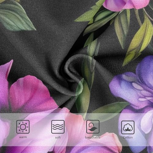 Girls Underwear Toddler 2t Cotton Girl Panties Cute Fancy Briefs Kids Undies Vibrant Purple Floral Green Leaves3