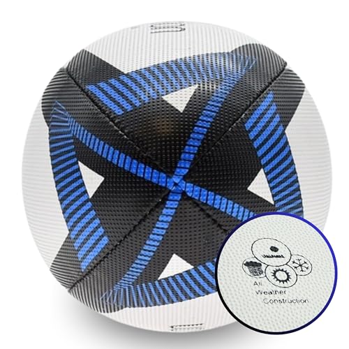 Precision Momentum Rugby Training Ball, Premium Rubber, Hand-Stitched, All-Weather Grip, Extra Strong - Image 4