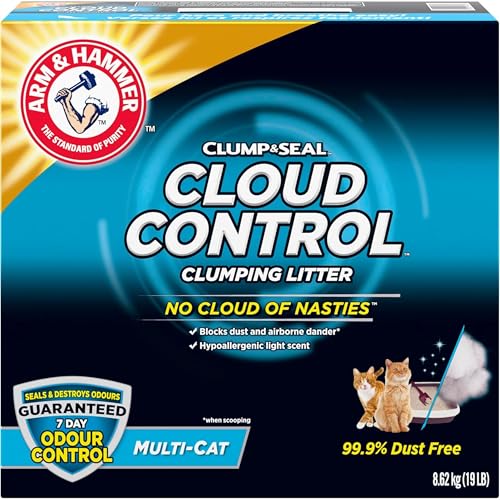 Arm & Hammer - ARM & HAMMER Cat Litter, Clump & Seal, Cloud Control, Multi-Cat, 7 Days of Odour Control, Dust Free, Clumping Clay Litter, 8.62kg (Pack of 1) - -6%