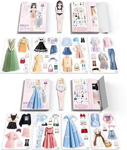jomreiik Magnetic Dress Up Baby - Magnetic Princess Dress Up Paper Doll - Magnet Dress Up Game Toys - Pretend and Play Travel Playset Toy - Kids Toys Gift - Eco-Friendly Material (A) - Thumbnail 5