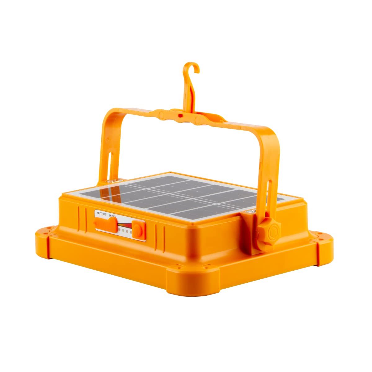 Jandei - Foco LED Recargable 100W, Portátil. 5 modos de Luz/336 LEDs. Con Imán y Soporte. Recargable USB/Solar, Power Bank para móviles. Perfecto para Caravanas, Pesca, Construcción, Camping, Obra