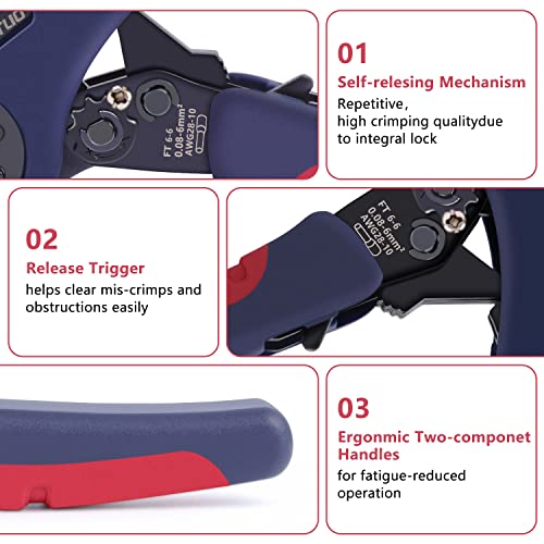 Flytuo Ferramenta de crimpagem de virola hexagonal atualizada, novo alicate de crimpagem de fio catr