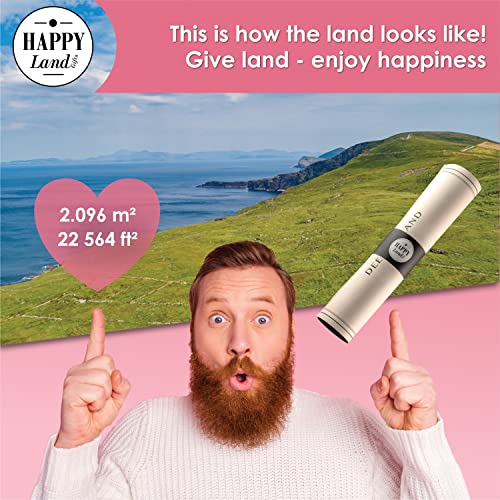Happylandgifts® Real Piece Of Land - Ireland | Unusual Gift For Family And Friends | Personalized Land Owner's Certificate For Women And Men | Irish Gifts | Dublin #TOP2