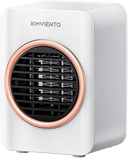 Small Space Heater for Office Home, 350W Ceramic Electric Heater with Tip-over and Overheat protection, Fast Safety Heat Personal Portable Desk Heater, Space Heaters for Indoor Use Bedroom Table White