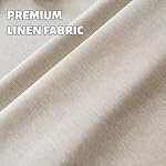 Linen Scalloped Rideaux de douche Beige étanches Rideaux pour salle de bain 180 * 180cm avec 12 Crochets métalliques