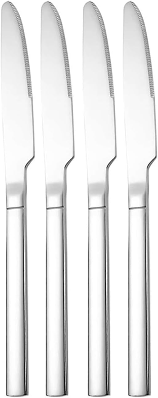 4pcs/16pcs Stainless Steel Cutlery Set Steak Spoon For Dessert Dinner Party Applicable To Restaurants(4pcs Knife)