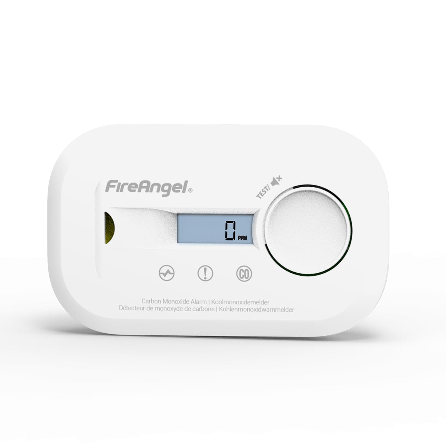 FireAngel FA6812 Digital Carbon Monoxide Detector for Home, 10yr CO Alarm