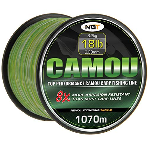 My-Fishing-World Karpfen Angelschnur Camouflage Großspule 0,25,-0,33mm / 4,5-8,2kg / 10-18LB / 1070-1870 0Premiumschnur… – Bild 3