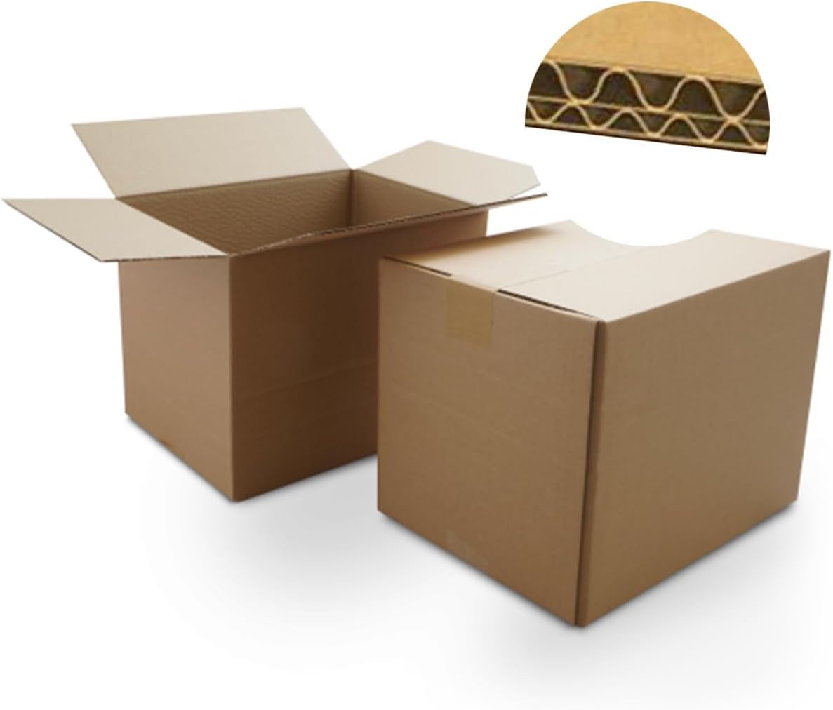 Medium Sized Strong Double Wall Cardboard Brown Packing Boxes for Home Moving Removal 304x229x229mm 12x9x9" (50)