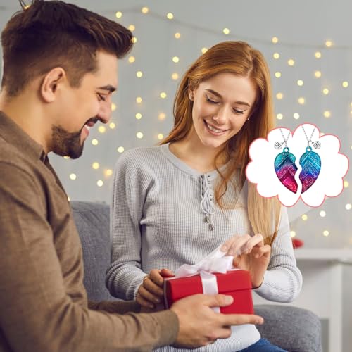 2 Pieces Half Heart Bff Necklace Friendship Necklace for Friend Birthday Party 5