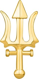 Mahi Gold Plated Mahadev Shiva Trishul Designer Brooch for Men (BP1101050G) Price In India