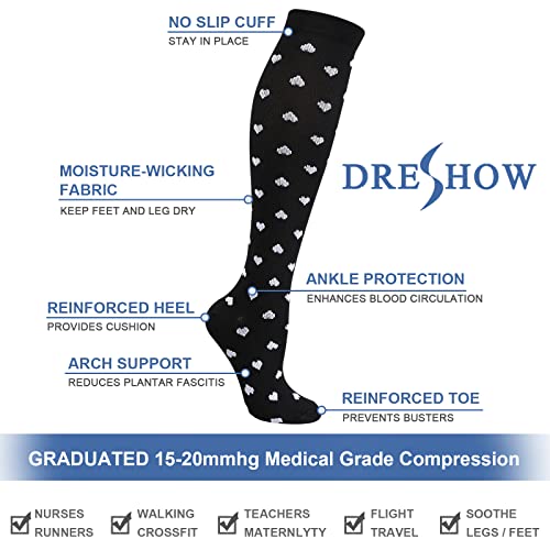 DRESHOW Calcetines de Compresión para Hombres y Mujeres Calcetines de Compresión es el Mejor para Running, Correr, Senderismo, Volar, Viajar - imagen 5