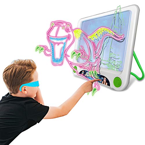 3D Tracing Drawing Board Pad Tablet Educational Learning Toys Creative Writer Doodle Art Easel Set with Liquid Chalk Marker Indoor Play Gift for KindergartenToddlers Boy Girl Kids Age 3 4 5 Years Old