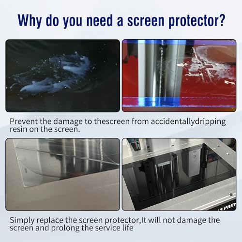 Shion.Kwoo Protetor de tela de impressora LCD 3D atualizado com 6 peças para Marte 4, tamanho: 7 pol