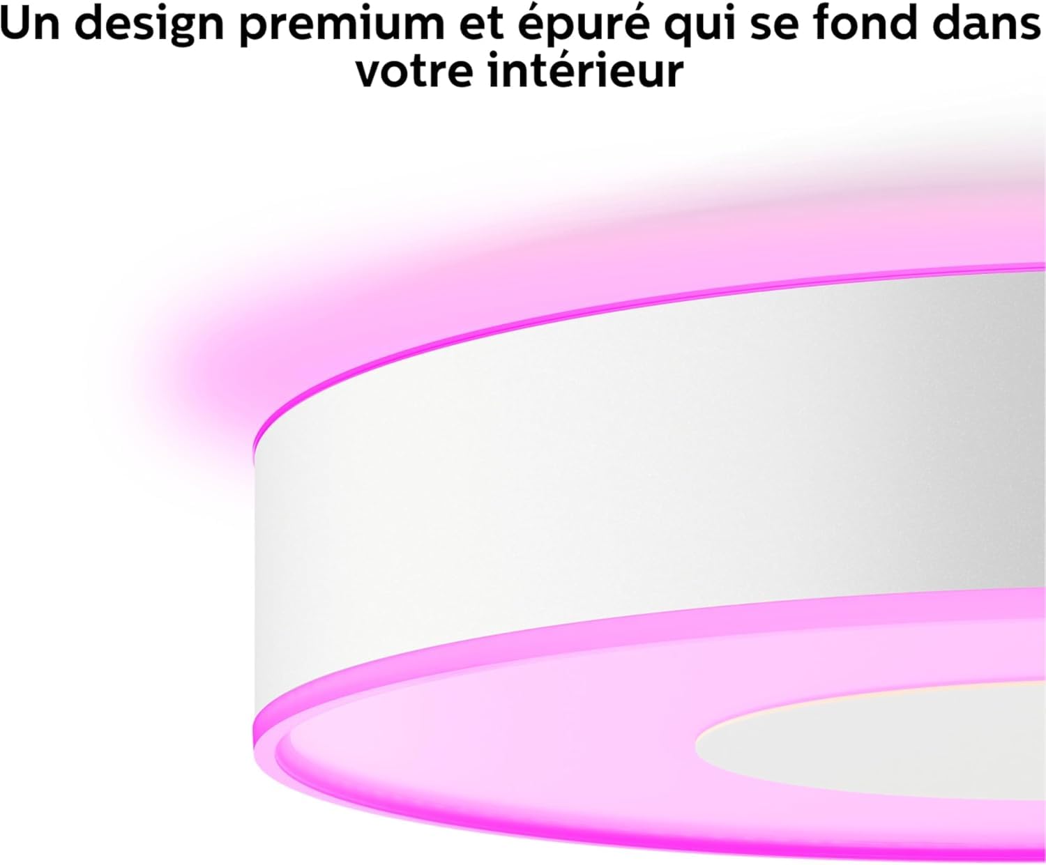 Philips Hue White &Color Ambiance, Plafonnier LED Infuse, Ø 42.5cm, Blanc