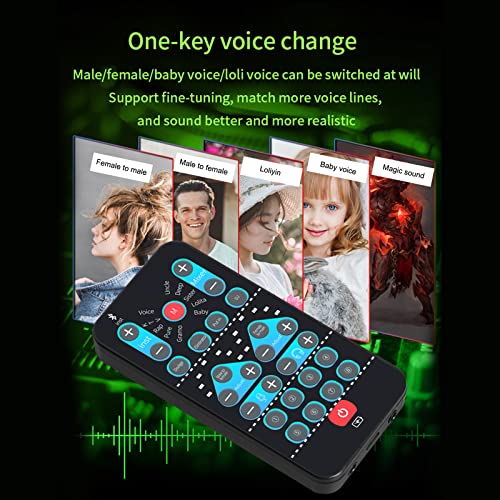 Honiwu Voice Changer, Mini Voice Changer Device, Portable Sound Card Multifunction Recording Equipment Set, 8 Sound Effects - Image 3