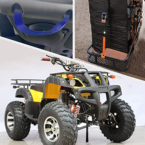 6 Pack Soft Loop Tie Down Straps, 1100 Lbs Load Capacity, Heavy Duty Tie Down Loops For Securing Atv Utv Motorcycles Scooters Dirt Bikes Lawn Garden Equipment (Blue) #TOP5