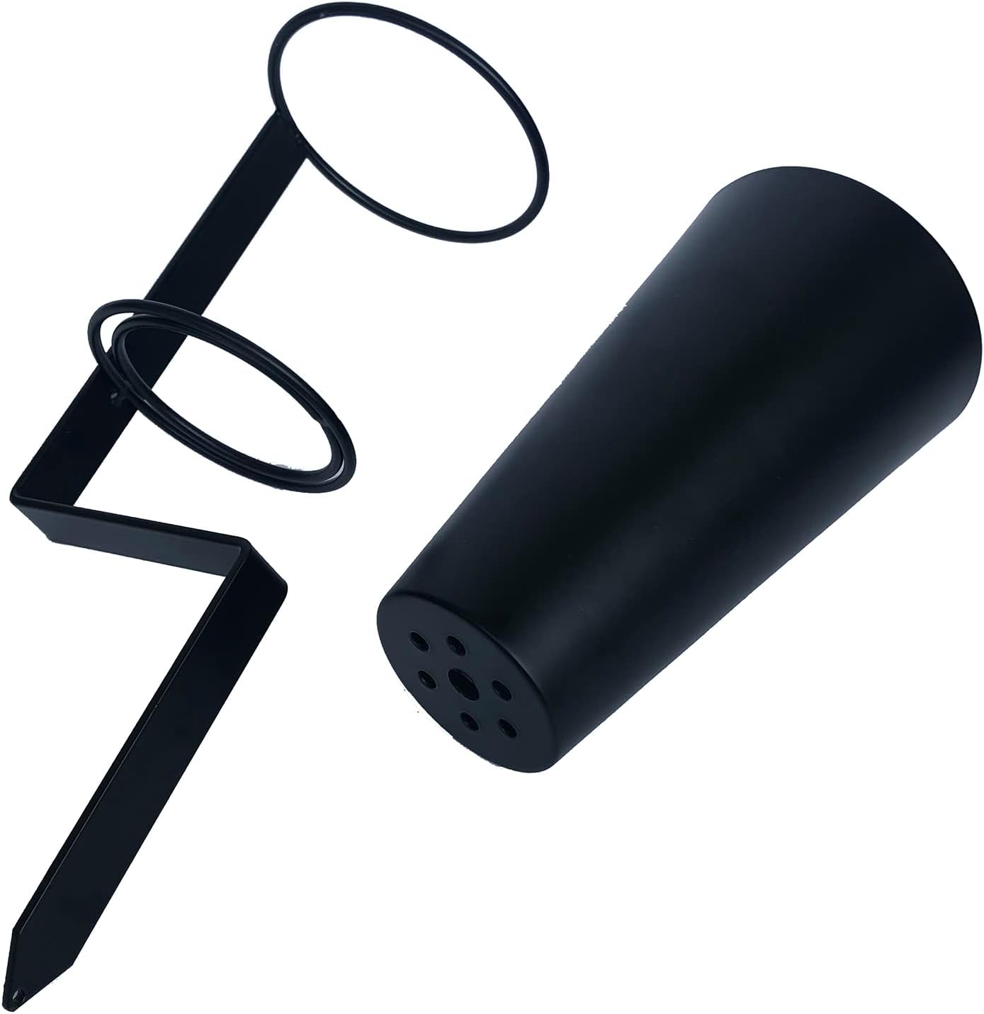 Cemetery Flower Vase with Stake, Grave Vase with Floral Foam，Grave vases for Cemetery in ground,Black