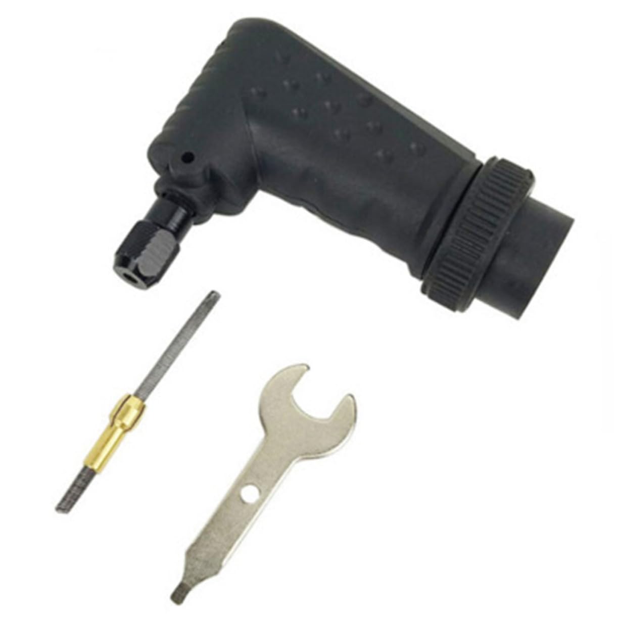 NUOBESTY 90-Degree Right Angle Electric Adapter Converter 4-Piece Set Compatible Angle Grinder Accessories for Tight Spaces and Precision Work