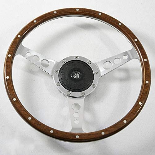 13'' Classic Riveted Laminated wood steering wheel Restoration Mini MG Triumph