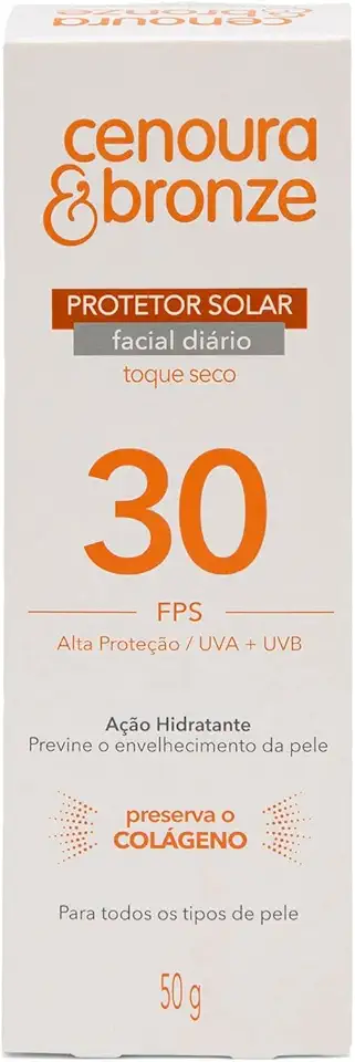 Cenoura e Bronze Protetor Solar Facial Cenoura & Bronze Fps 30 50G