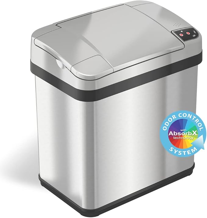 iTouchless Sensor Garbage Can Kitchen Wastebasket, 2.5