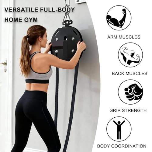 Sistema de polea de cable sin fin de cuerda para entrenar sin espacio resistencia ajustable 3