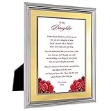 Adult Daughter Birthday, Mother's Day or New Birth. Sweet Poem from Her Mom in 5x7 Inch Frame