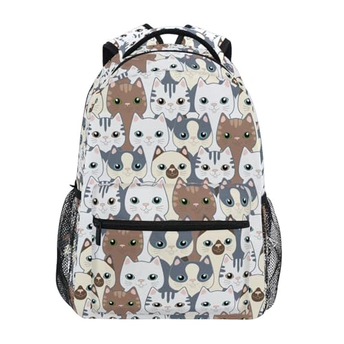 Cats Backpack for Boys Girls Kids Animal Backpacks Cool Lighting Bookbags for 2nd 3rd 4th 5th 6th Grade Back to School Book Bag Gifts