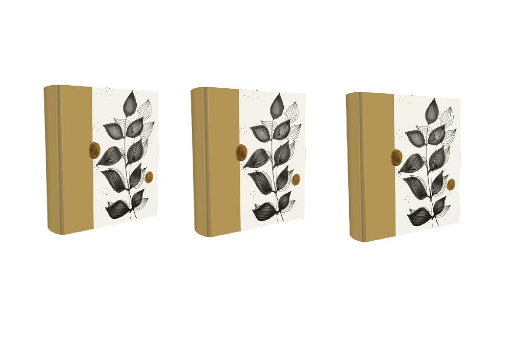 Lote de 3 álbumes de fotos con fundas de 200 memos Nature 3" – Beige – 600 fotos