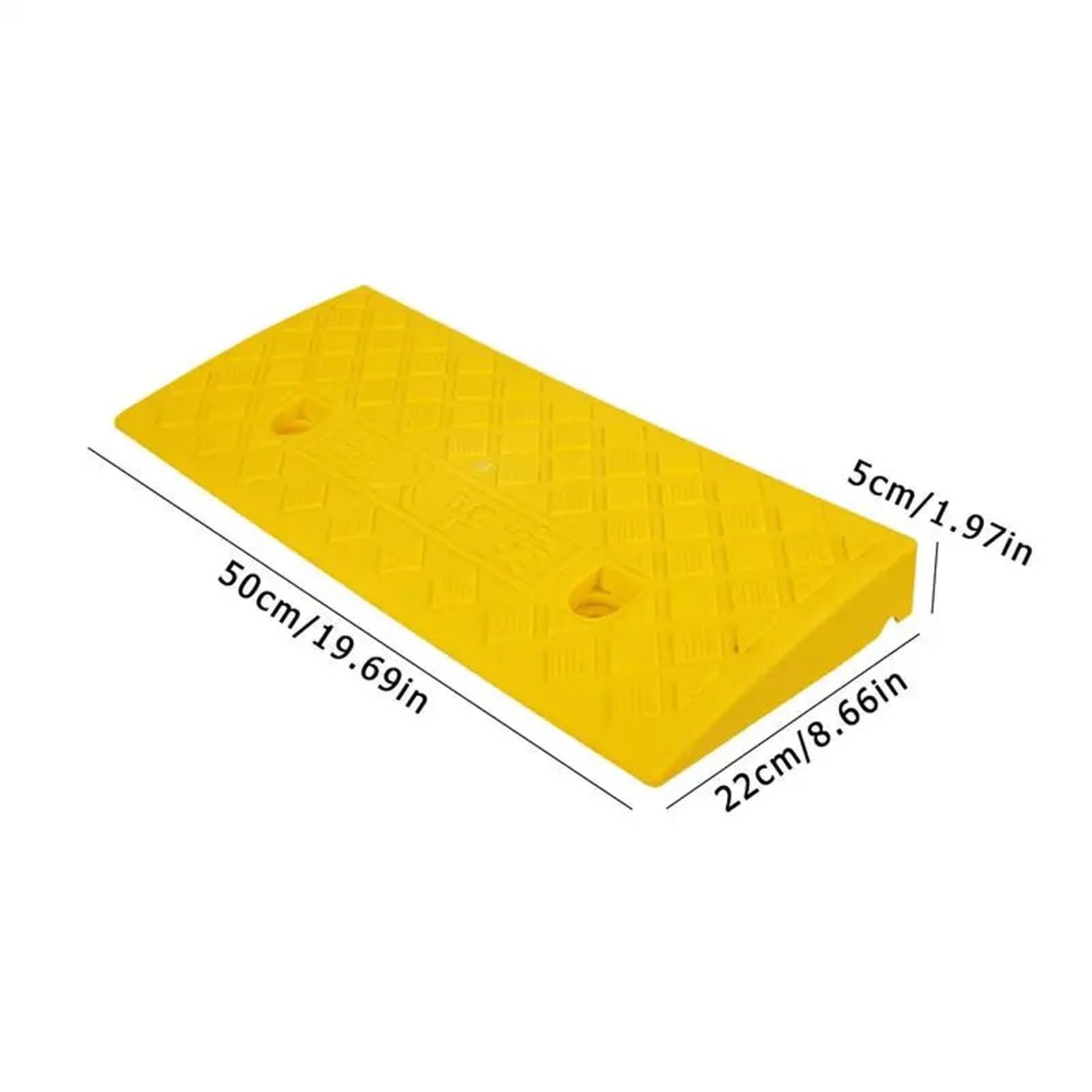 Rampas de Bordillo Rampa de Acceso for Coche, Almohadilla Triangular 3cm y 5cm, Reductor Alta Velocidad, umbral Duradero for Motocicleta automóvil, Goma Resistente para los Pasos(50 * 22 * 5cm)