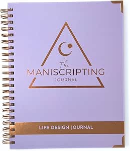 Maniscripting Journal: 90 day journal, guided prompts, daily planner, manifestation journal, gratitude, mindfulness, self love, happiness, wealth, weekly habit tracker, journal for women, undated.