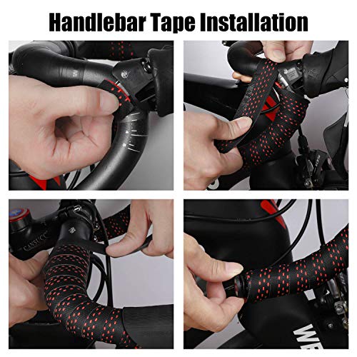 WESTGIRL Road Bike Handlebar Tape, EVA Non-Slip Soft Bicycle Bar Tape with End Plugs, Durable & Shock-Absorbing Cycling Handle Warps - 2 Rolls