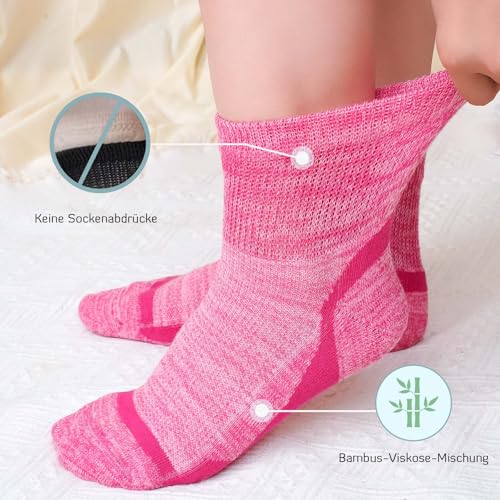 LOFIR Bambus Diabetiker Socken für Damen: Diabetikersocken Ohne Gummibund Herren Extra Weit Breiter Gürtel Ohne Naht kurz Socken für Senioren Geschwollene füße 5 Paare Mehrfarbig - 5 Paare 35-38 5